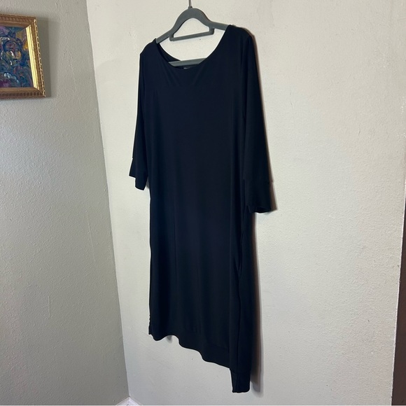Audrey Whitmore Black Sutton Elbow Sleeve Shift Dress Size L - Picture 2 of 8